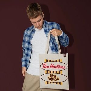 Justin Bieber X Tim Hortons Tim Biebs Tote NWT